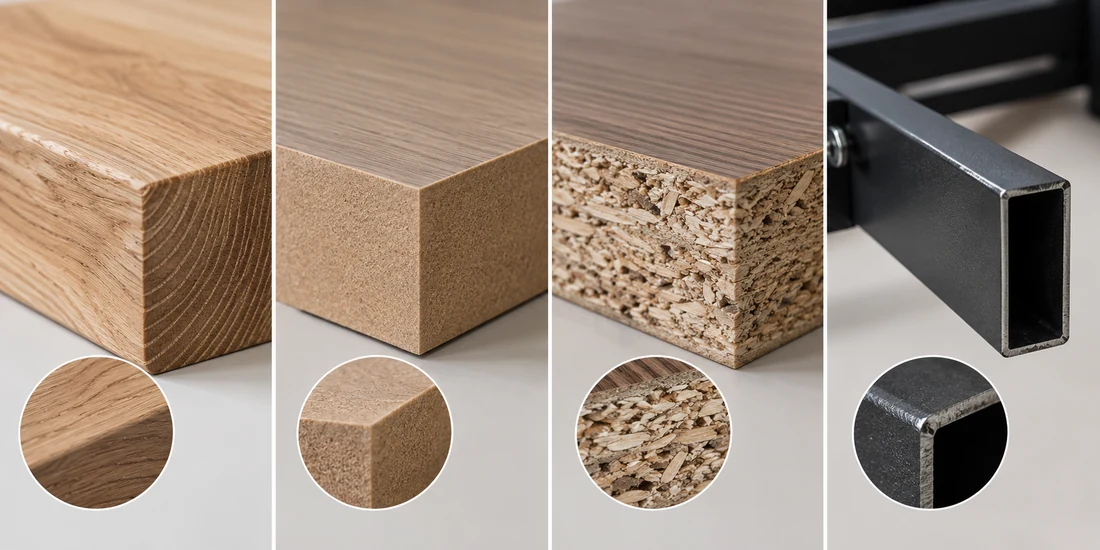 مقایسه جنس سرویس خواب از چوب طبیعی، MDF، نئوپان و فلز